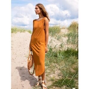 NWT Free People Beach Destination Midi Dress Burnt Orange‎ Cocoa Size Small